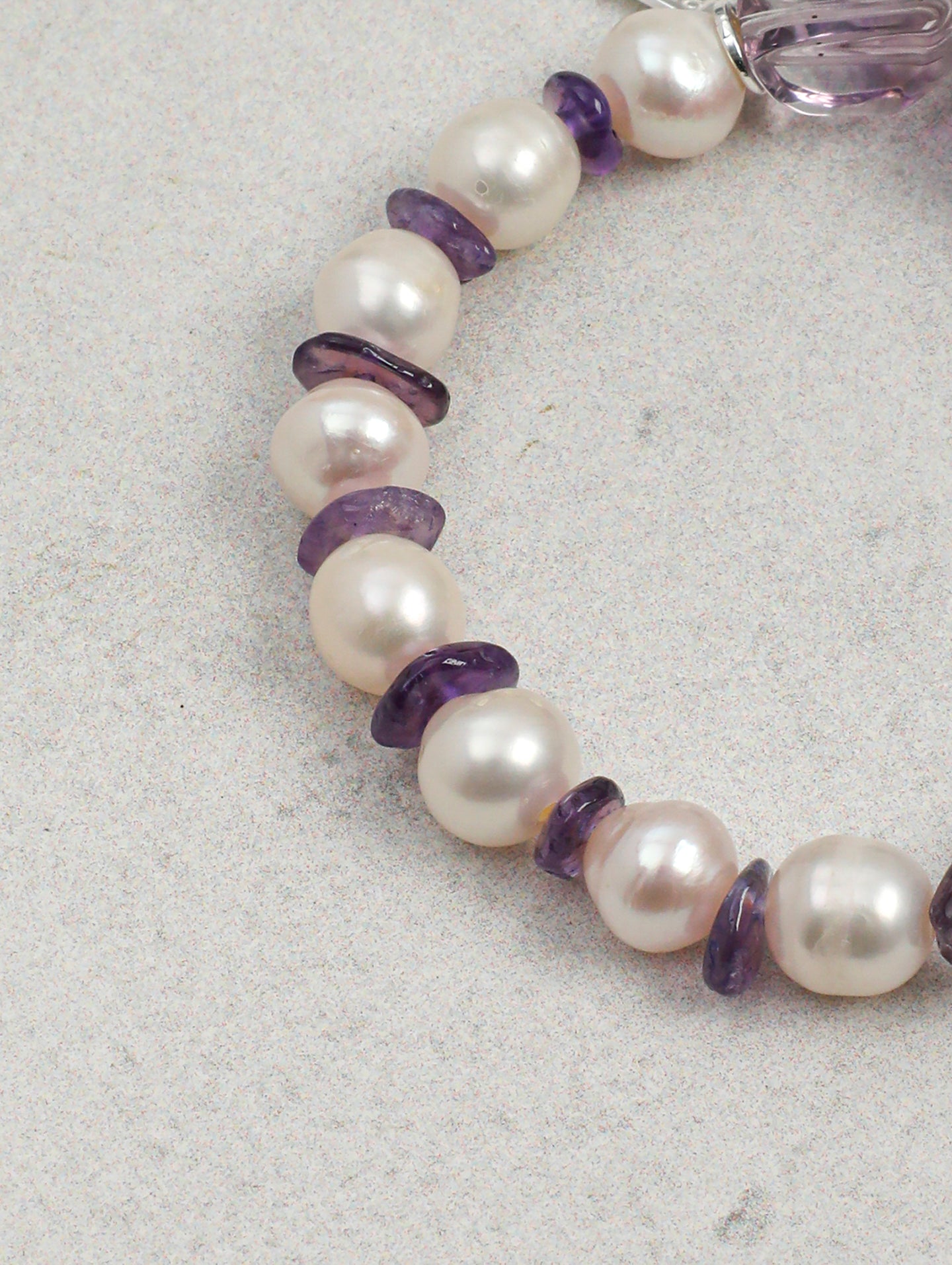 Freshwater Pearl & Brazilian Citrine Bracelet in Sterling Silver