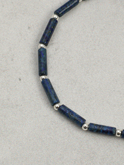 Lapis Lazuli & Freshwater Pearl Double-Strand Bracelet