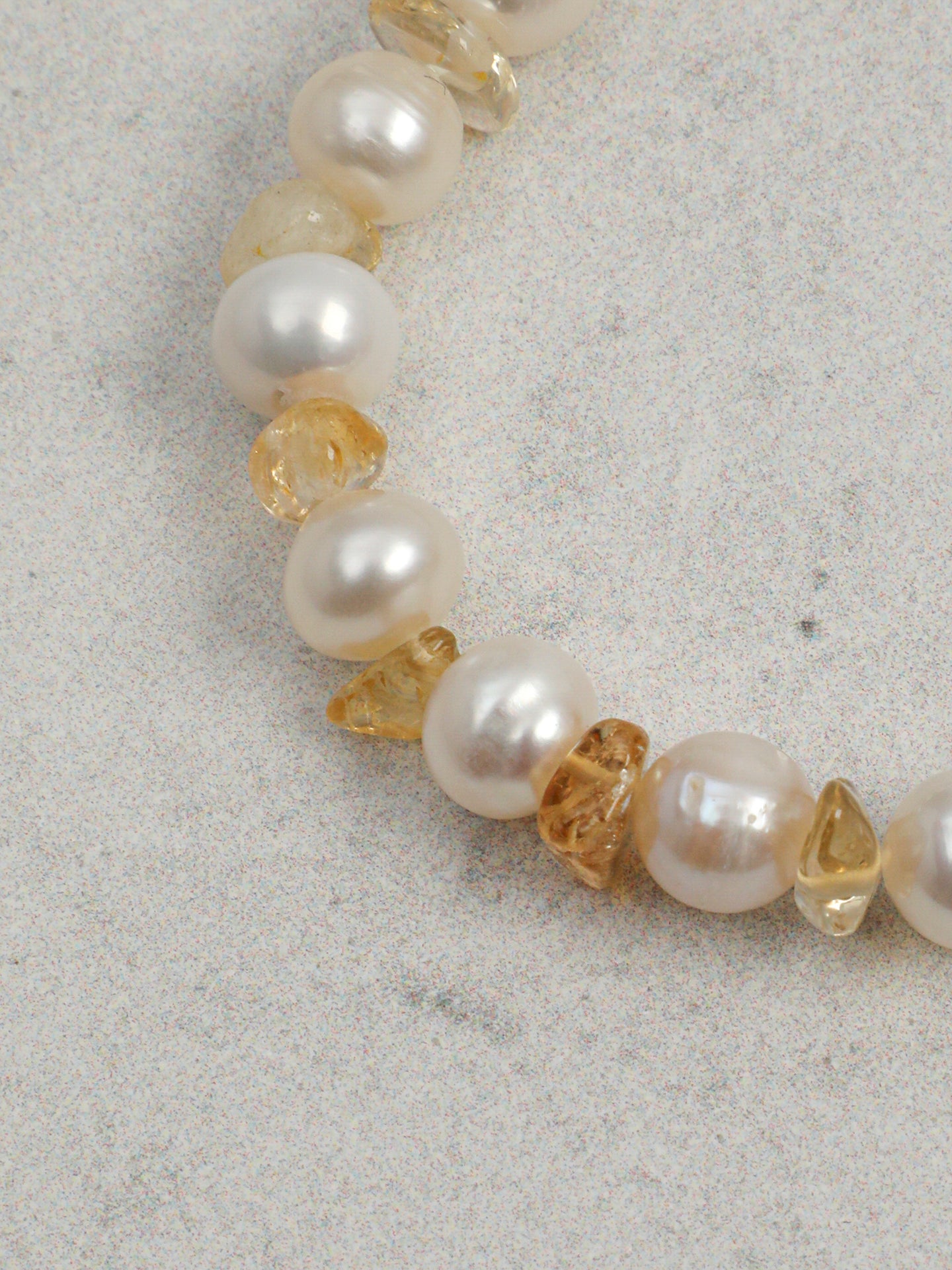 Luminous Freshwater Pearl & Amber Bracelet in Sterling Silver