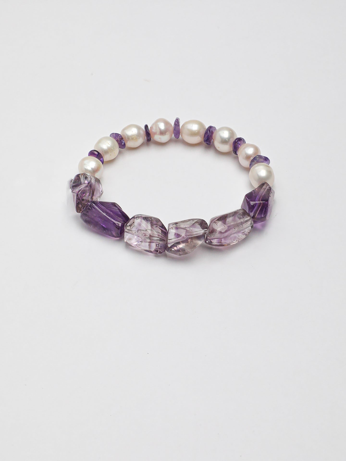 Freshwater Pearl & Brazilian Citrine Bracelet in Sterling Silver